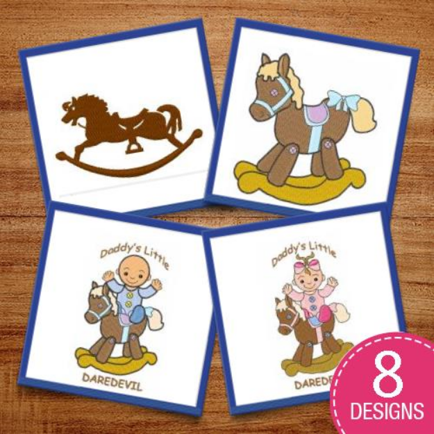 Picture of Cute Cartoon Horses Embroidery Design Pack