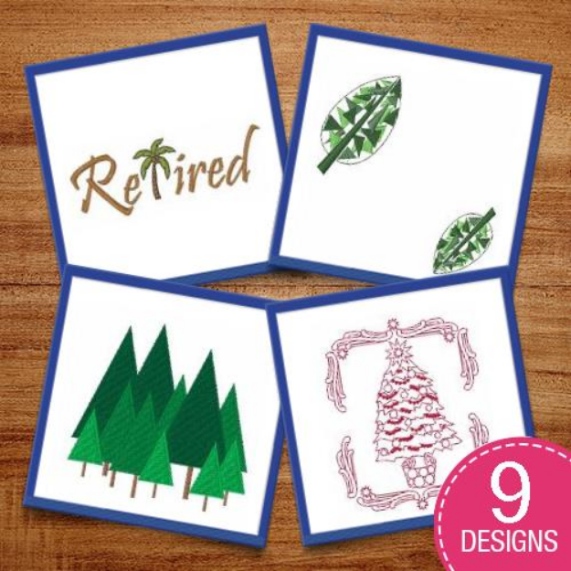 Picture of Trees & Plants Embroidery Design Pack