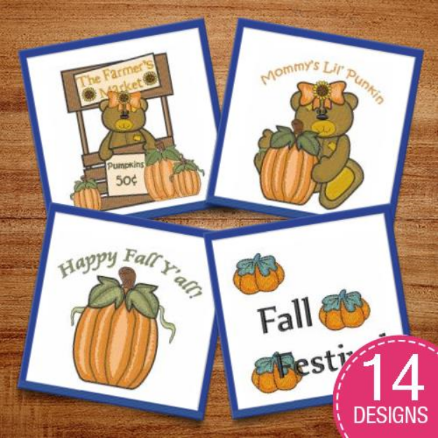 Picture of Fall Harvest! Embroidery Design Pack
