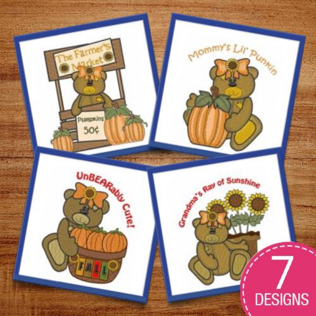 Picture of Happy Fall Y'All Embroidery Design Pack