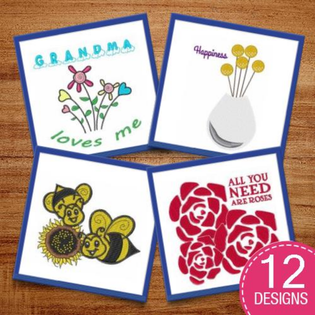 Picture of Floral Bouquets & Plants Embroidery Design Pack
