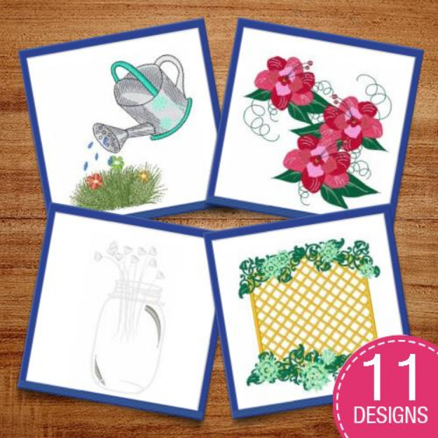 Picture of Spring Flowers   Embroidery Design Pack