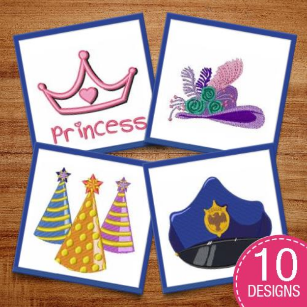 Picture of Hats, Hats, Hats! Embroidery Design Pack