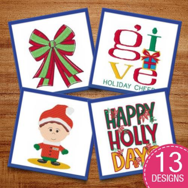 Picture of Ho Ho Holidays Embroidery Design Pack