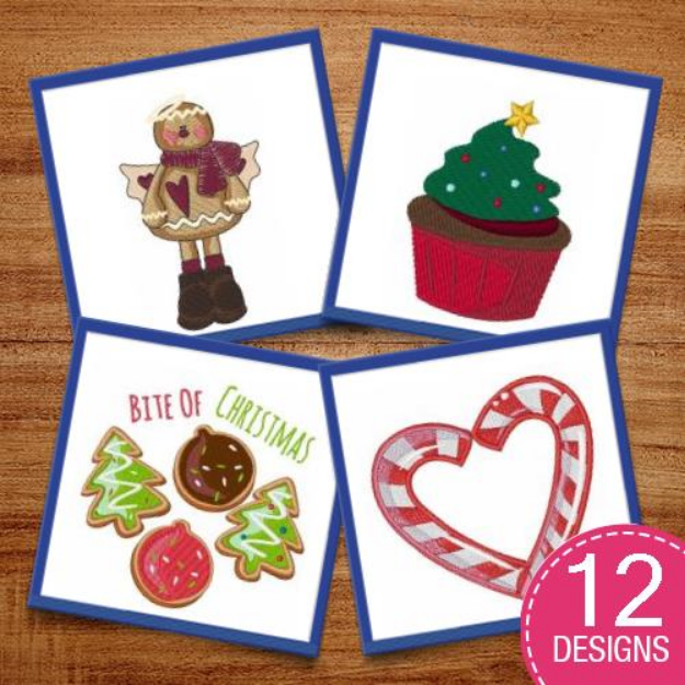 Picture of Delicious Christmas Desserts Embroidery Design Pack