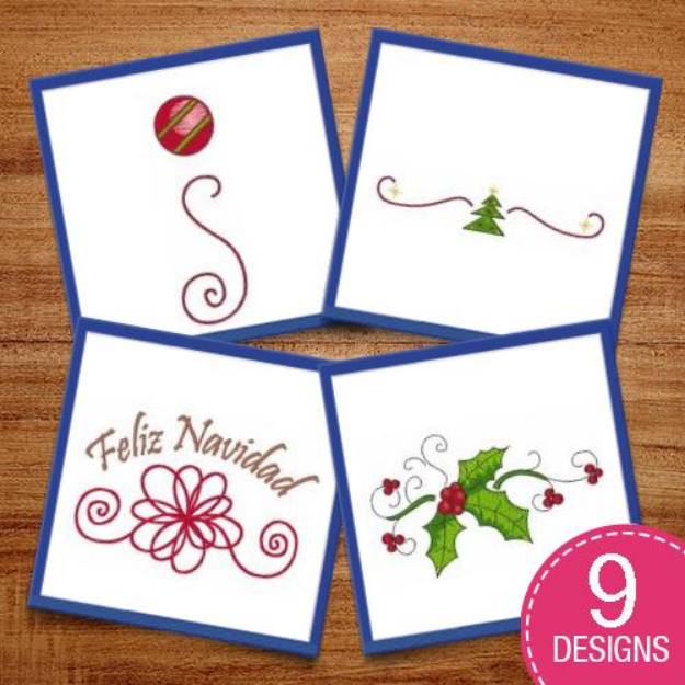 Picture of Christmas Swirls & Embellishments Embroidery Design Pack