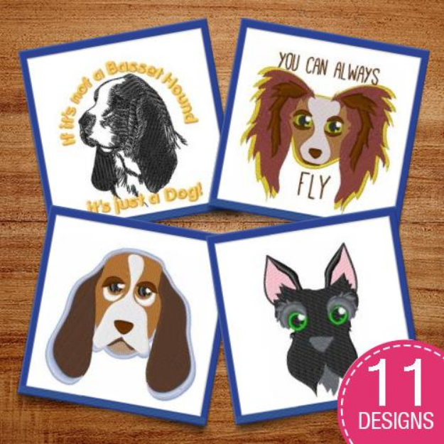 Picture of Cartoon Canines Embroidery Design Pack