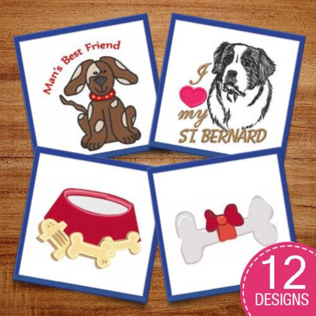 Picture of Dogs, Dogs, Dogs Embroidery Design Pack