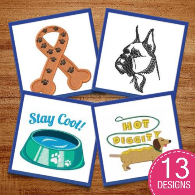 Picture of Dog Decorations Embroidery Design Pack