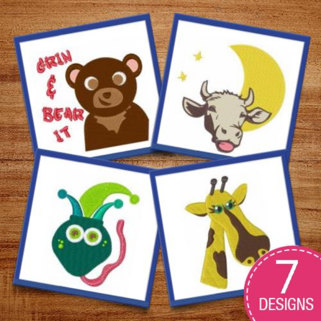 Picture of Adorable Nursery Animals Embroidery Design Pack