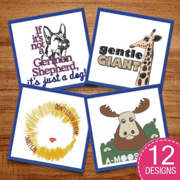 Picture of Animal & Mammal Heads Embroidery Design Pack