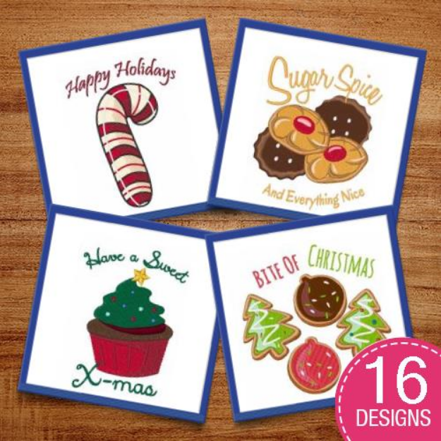 Picture of Holiday Desserts Embroidery Design Pack