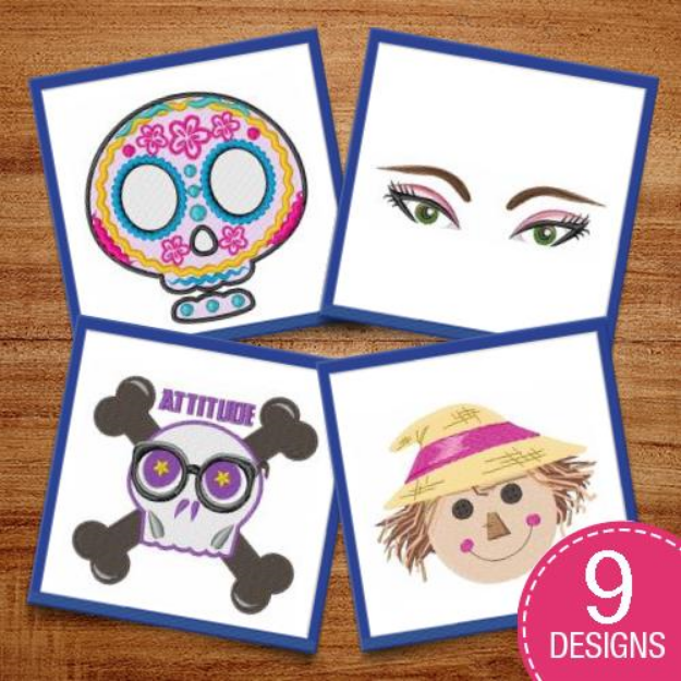 Picture of Fictional Character Heads Embroidery Design Pack