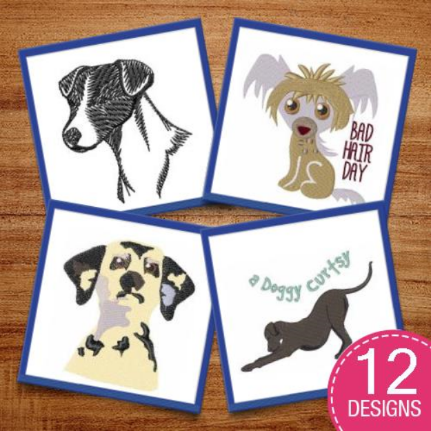 Picture of Funny Pooches Embroidery Design Pack