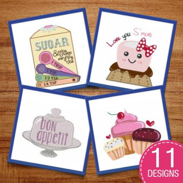 Picture of Sweets & Desserts Embroidery Design Pack