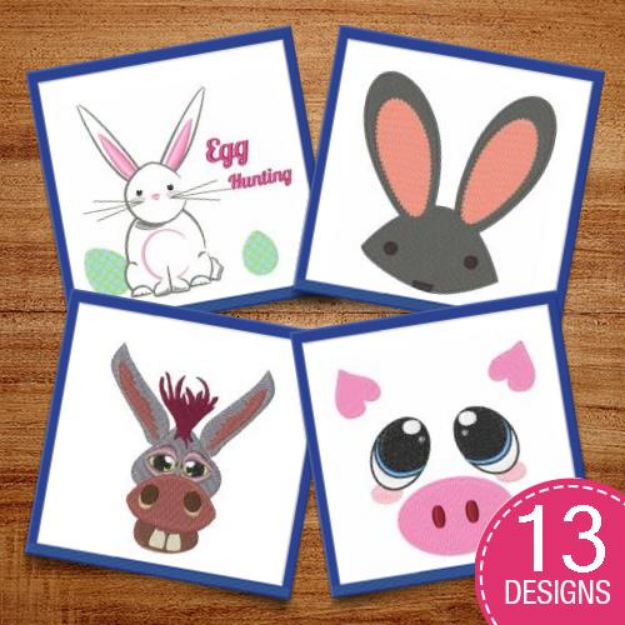 Picture of Mammal Heads Embroidery Design Pack