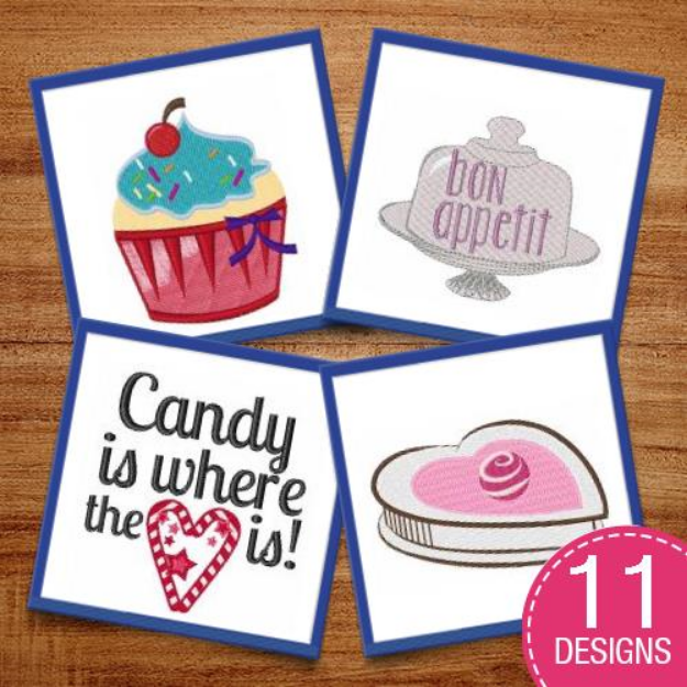 Picture of Sweet Desserts Embroidery Design Pack