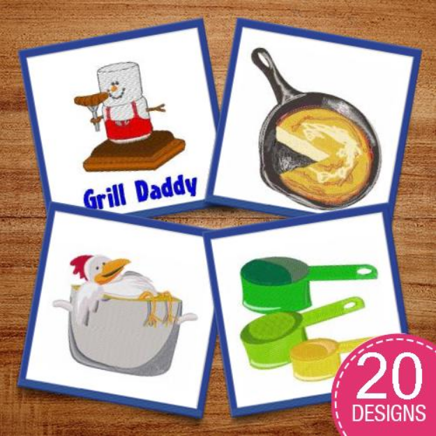 Picture of Cooking Supplies & Gear Embroidery Design Pack