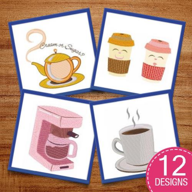 Picture of Drinks All Around! Embroidery Design Pack