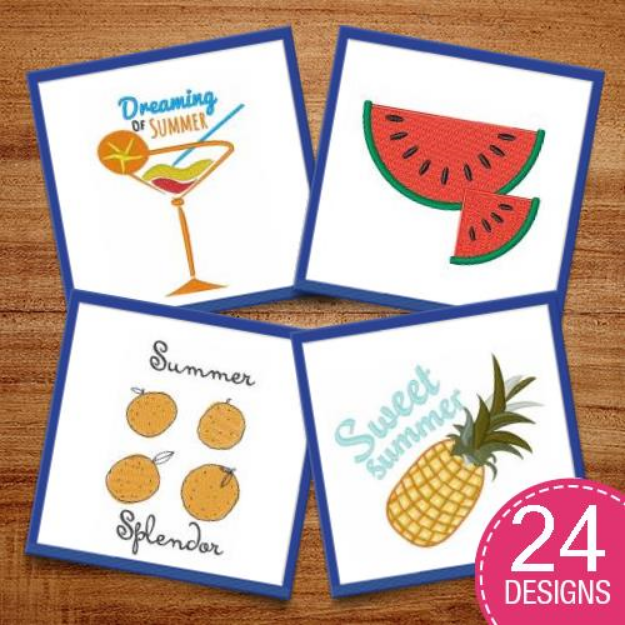 Picture of Delicious Summer Treats Embroidery Design Pack