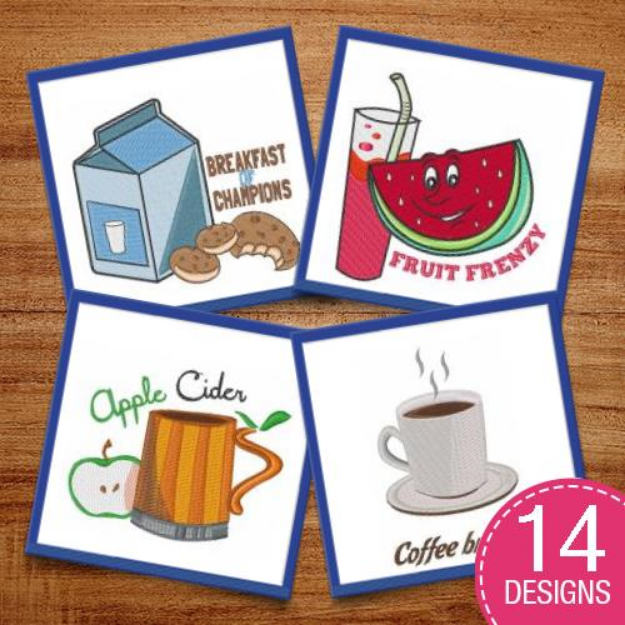 Picture of Cheers! Coffee & Wines Embroidery Design Pack