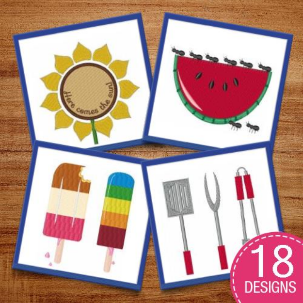 Picture of Summer Fun! Embroidery Design Pack