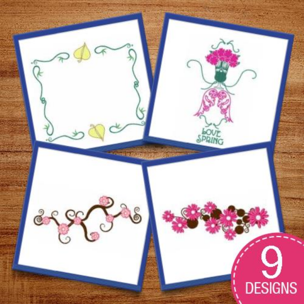 Picture of Floral Borders & Frames Embroidery Design Pack