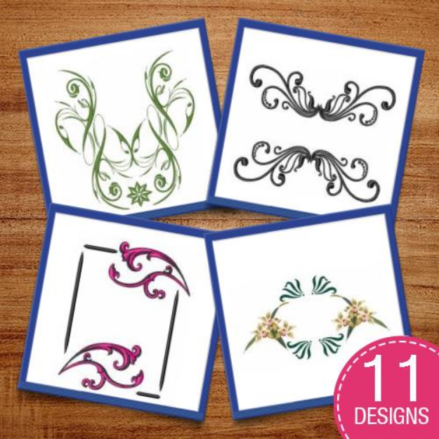 Picture of Beautiful Borders & Frames Embroidery Design Pack