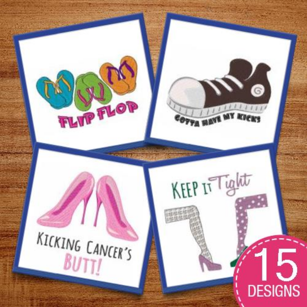 Picture of Kick Up Your Shoes Embroidery Design Pack