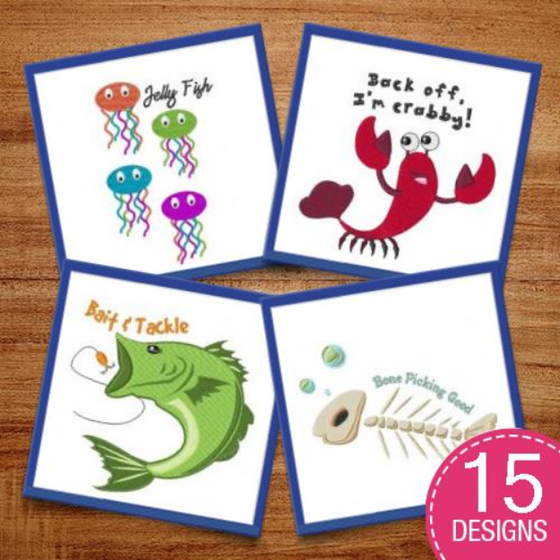 Picture of Animals - Fish Embroidery Design Pack