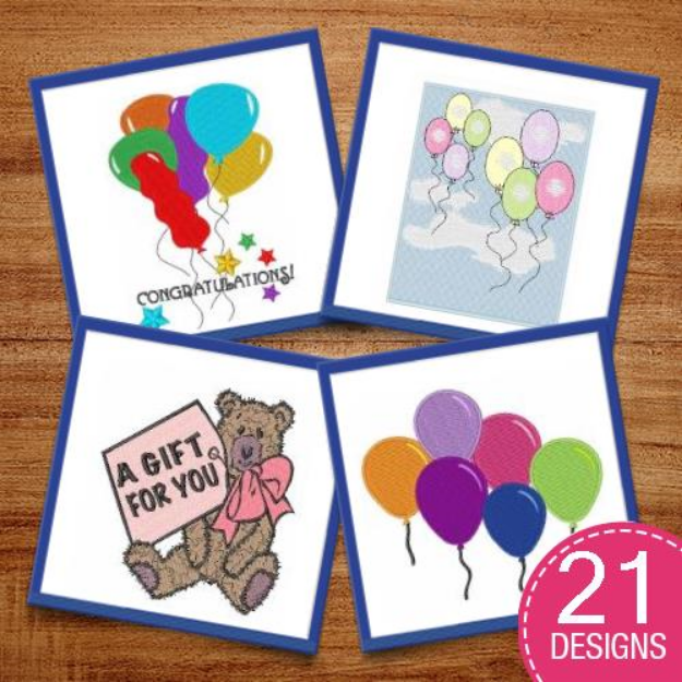 Picture of Happy, Happy Birthday Embroidery Design Pack