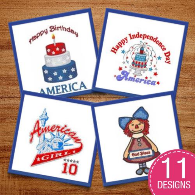 Picture of Happy Independence Day! Embroidery Design Pack