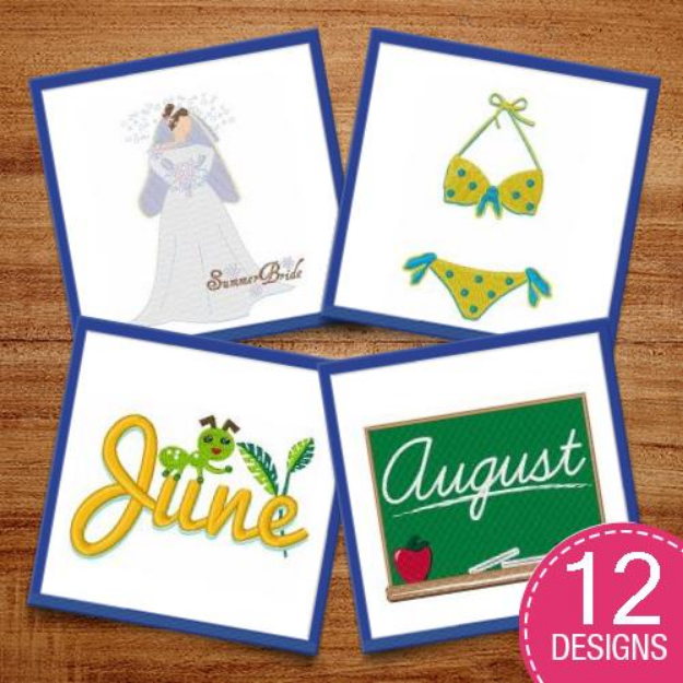 Picture of Summer Fun In The Sun! Embroidery Design Pack