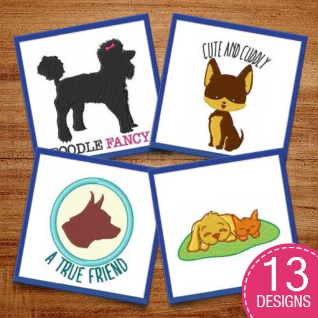 Picture of Cute & Cuddly Pooches Embroidery Design Pack