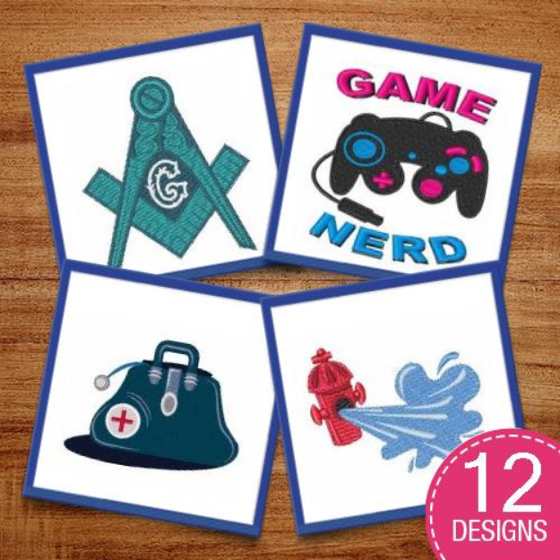 Picture of Fun & Games Gear Embroidery Design Pack