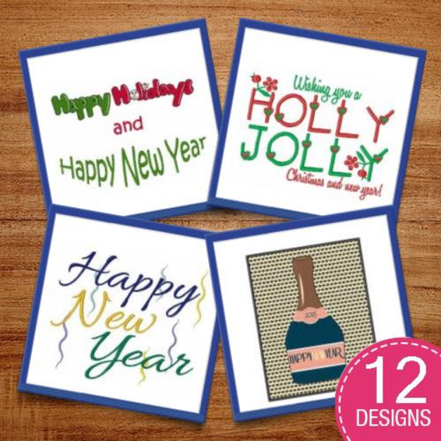 Picture of Holidays - New Years Embroidery Design Pack
