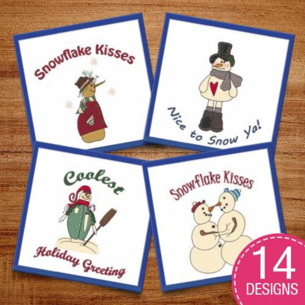 Picture of Holiday - Christmas Snowmen Embroidery Design Pack