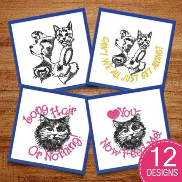 Picture of Kitten Cuteness Embroidery Design Pack