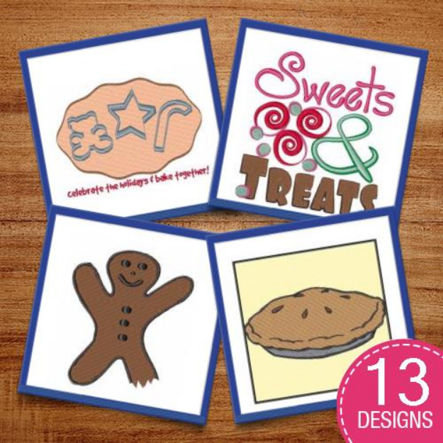 Picture of Yummy Desserts & Sweet Treats Embroidery Design Pack