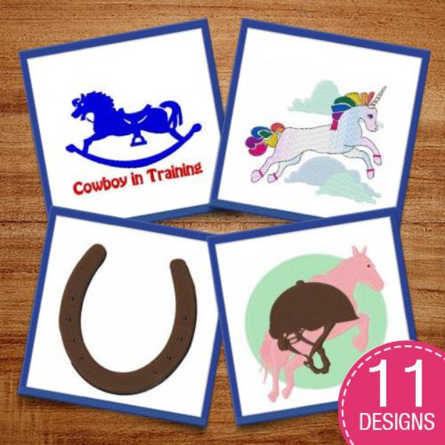 Picture of Horses & Unicorns Embroidery Design Pack
