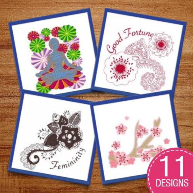 Picture of Eastern Flowers & Food Embroidery Design Pack