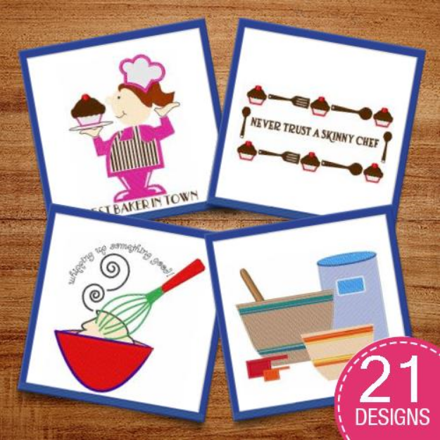 Picture of Cooking Hobbies Embroidery Design Pack