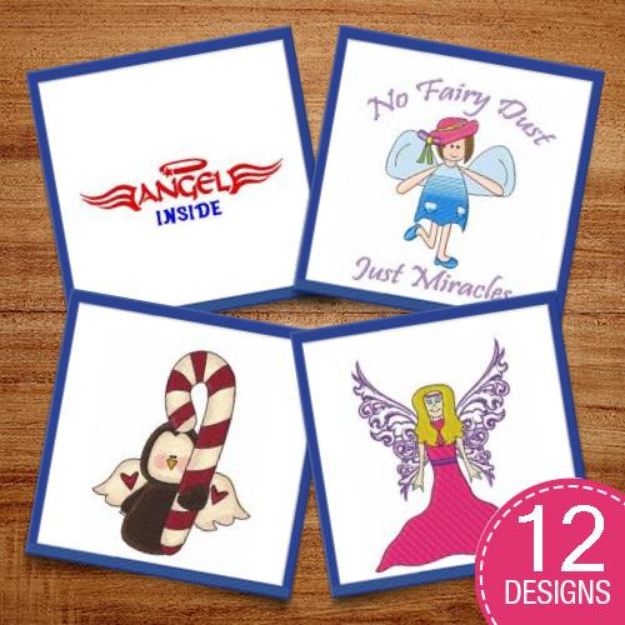 Picture of Believe In Angels Embroidery Design Pack