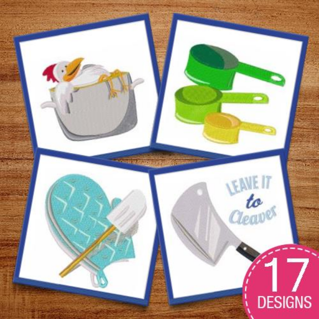 Picture of Cooking & Baking Decorations Embroidery Design Pack