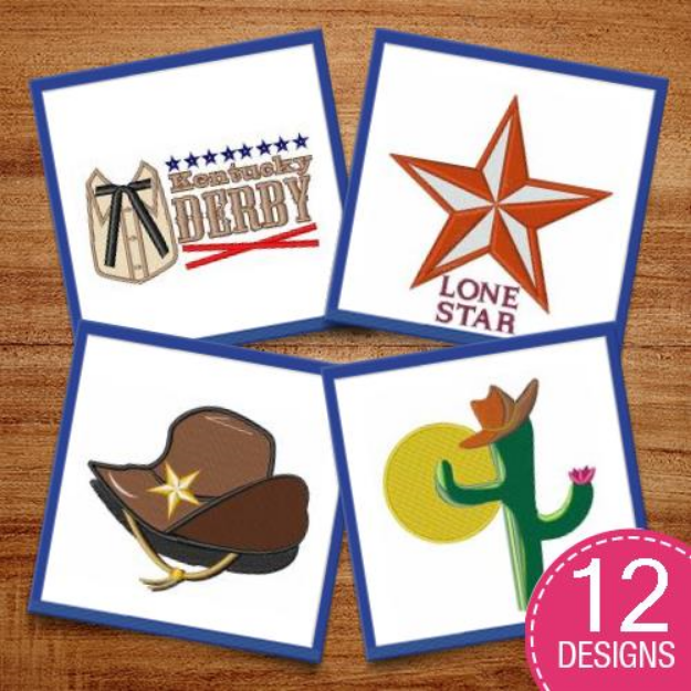 Picture of Yee Haw! Western Decorations Embroidery Design Pack