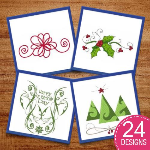 Picture of Swirls, Borders & Embellishments Embroidery Design Pack