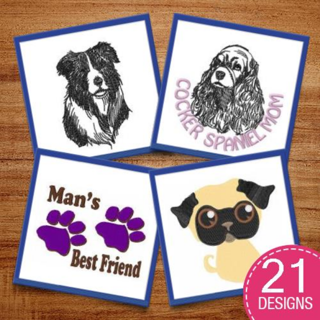 Picture of Canine Love Embroidery Design Pack