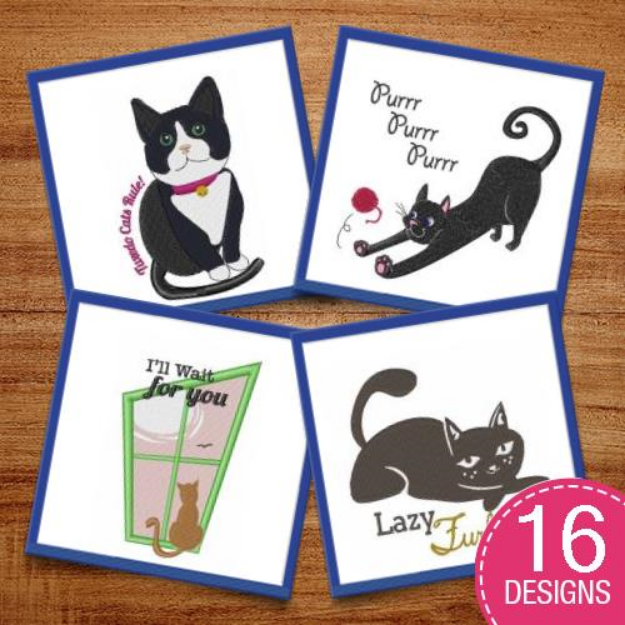 Picture of Animals - Cats Embroidery Design Pack
