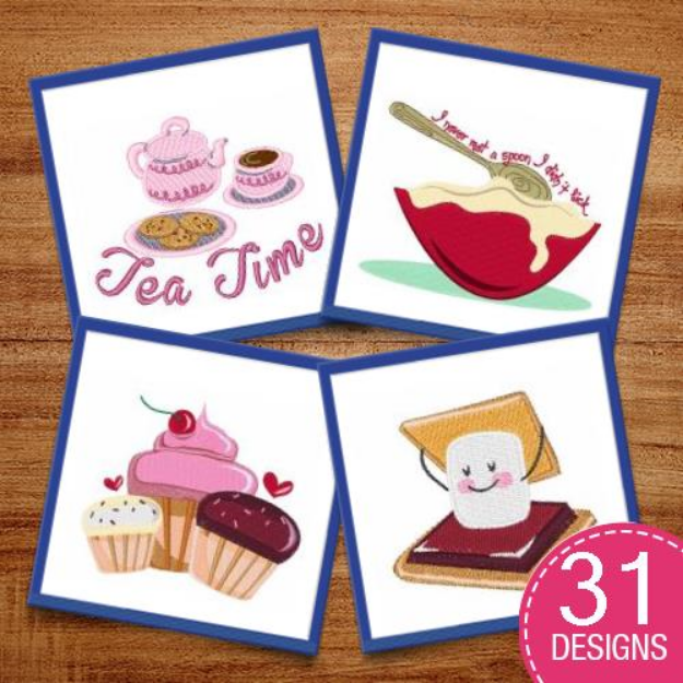 Picture of Tasty Desserts & Treats Embroidery Design Pack