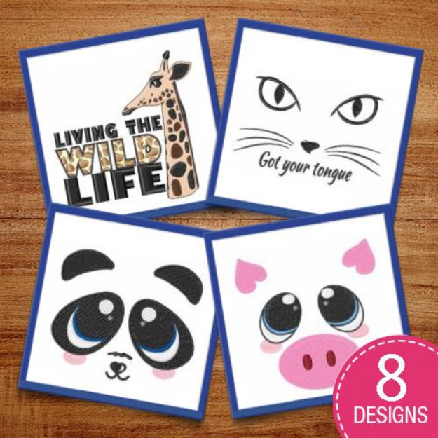 Picture of Wildlife & Livestock Faces Embroidery Design Pack